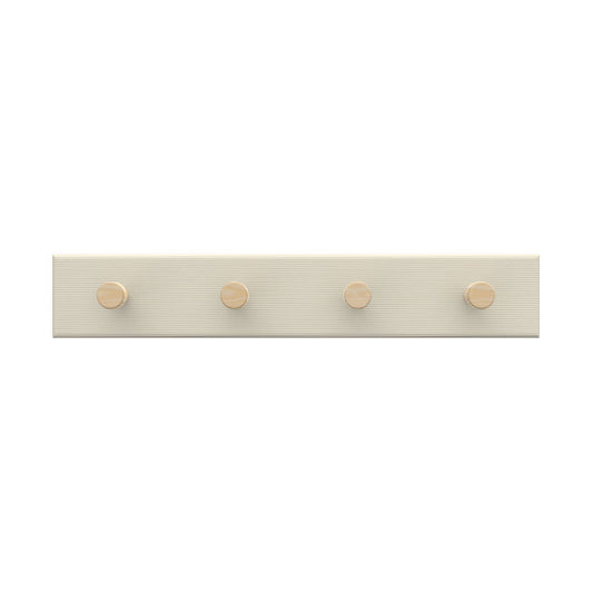 Mode Timber Hooks Key Rack - 4 Hooks - 245 x 40 x 38mm - Beige