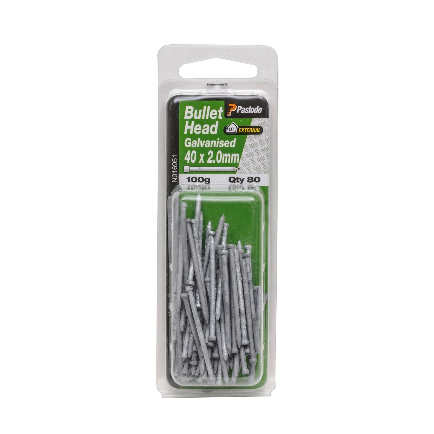 Paslode Galvanised Bullet Head Nail - 40 x 2mm - 100g