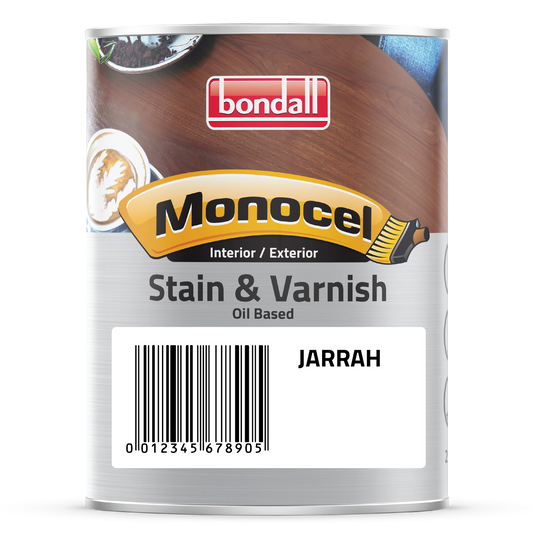 Bondall Monocel Interior Exterior Stain & Varnish - Oil Based - Jarrah - 250ml