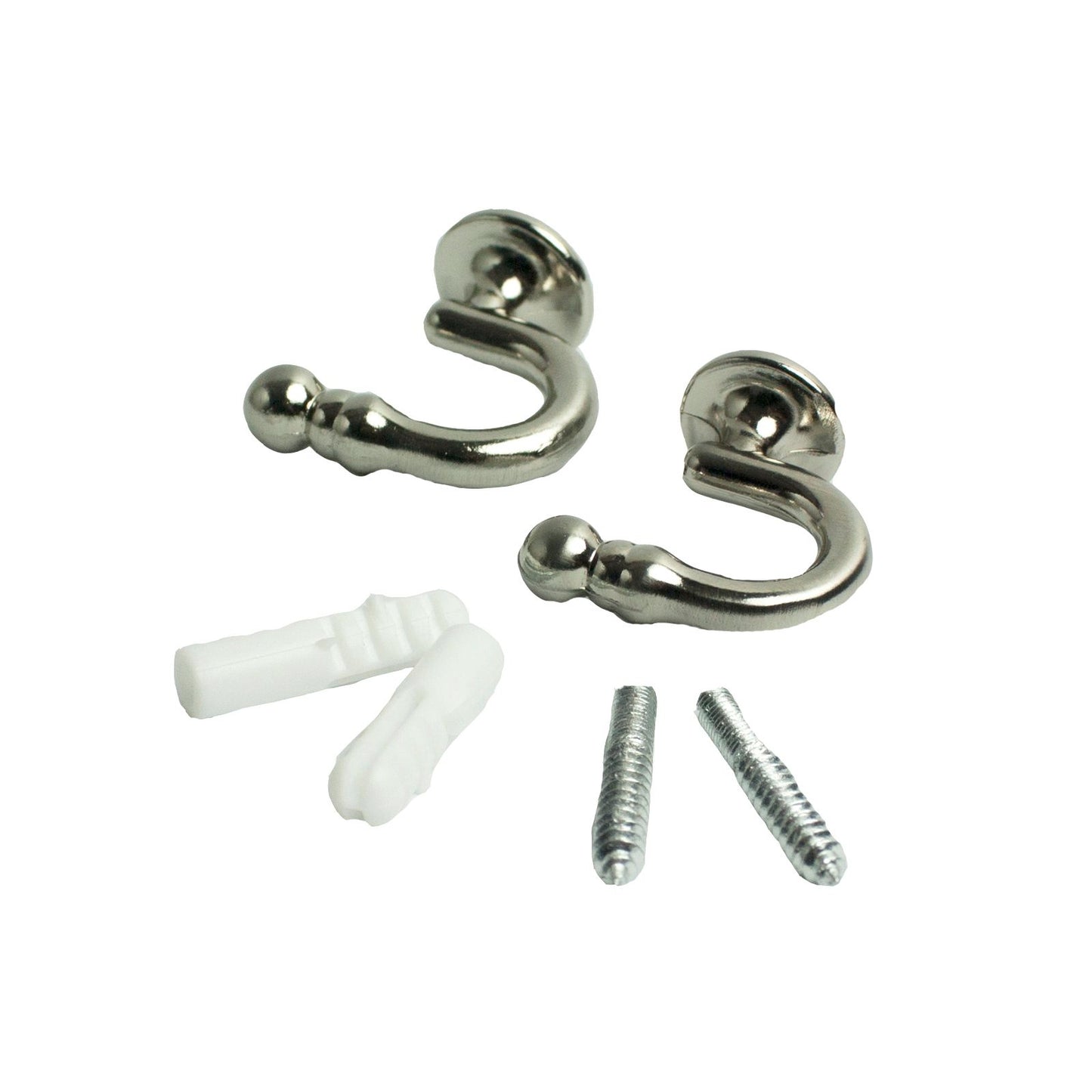 Windoware Curtain Rod Tie Back - 40 x 40mm - Satin - 2 Pack