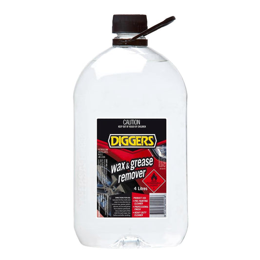DIGGERS™ Wax & Grease Remover - 4 Litre - Liquid Solvent - Heavy Duty