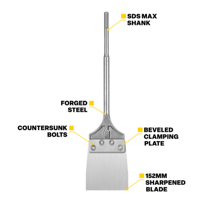 Kango SDS Max Scraping Chisel - 152 x 635mm
