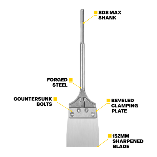 Kango SDS Max Scraping Chisel - 152 x 635mm