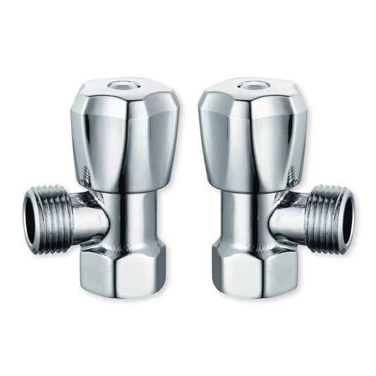 Kinetic 15mm Chrome Mini Cistern Cock - 2 Pack