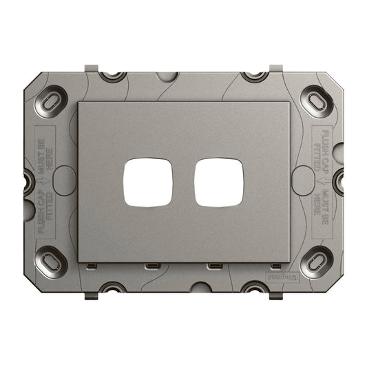 HPM Arteor 2 Gang Wall Switch Grid - Magnesium - 128 x 91mm