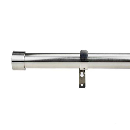 Pillar Brushed Chrome Curtain Rod Cap Finial - 32mm - 2 Pack