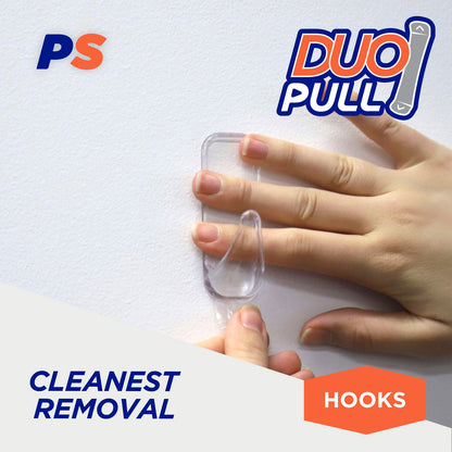 Permastik Large Clear Urban Hooks - Holds 1kg - 4 Pack
