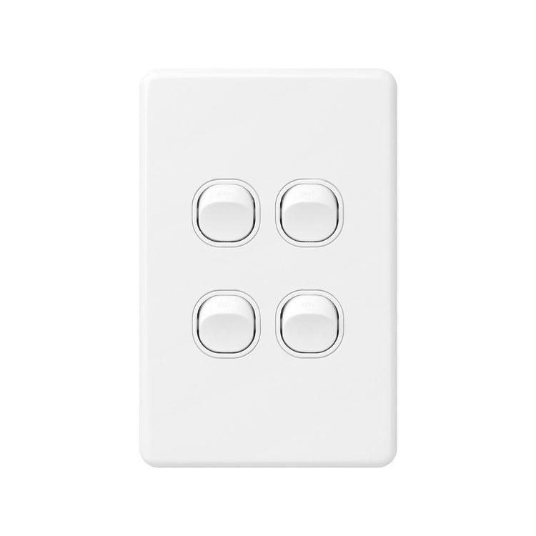 DETA X6 Gloss White Quad Vertical Switch