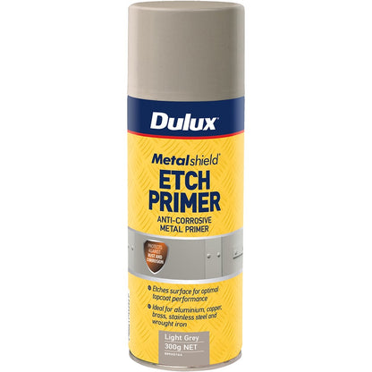 Dulux Metalshield Etch Primer Spraypak 300g Light Grey Anti-Corrosive