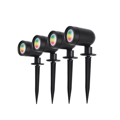 Brilliant Black Smart Fuchsia RGBW Garden Light Kit - 4 Pack