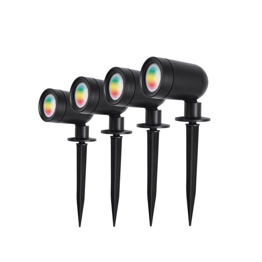 Brilliant Black Smart Fuchsia RGBW Garden Light Kit - 4 Pack