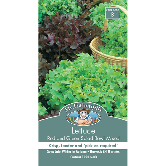 Mr Fothergill Lettuce Seeds - Red Green Salad Bowl