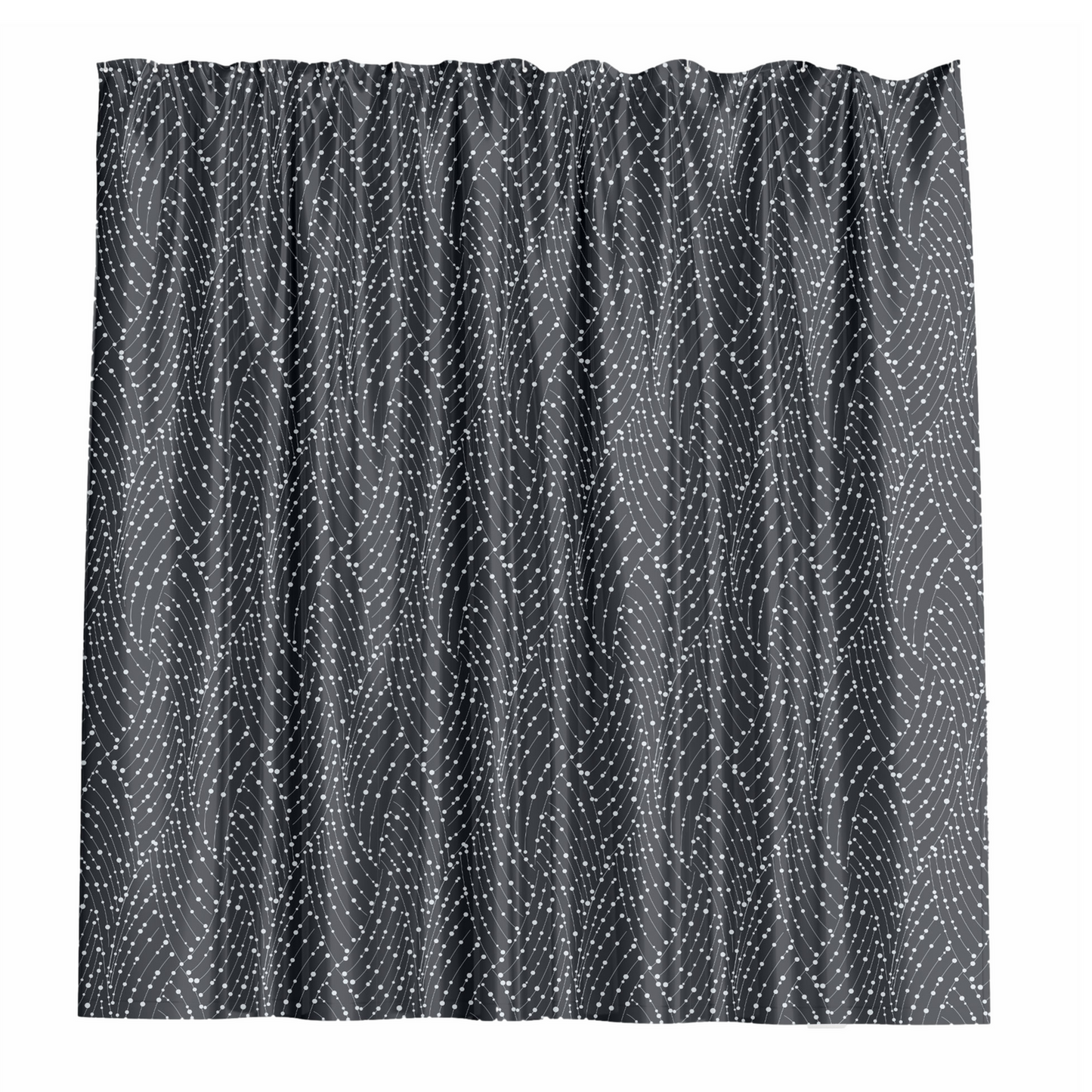 Barelli Long Drop Shower Curtain - 210 x 180cm - Midnight Mist