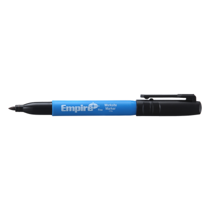 Empire Black Fine Tip Marker - 132mm - Permanent Ink - Quick Dry