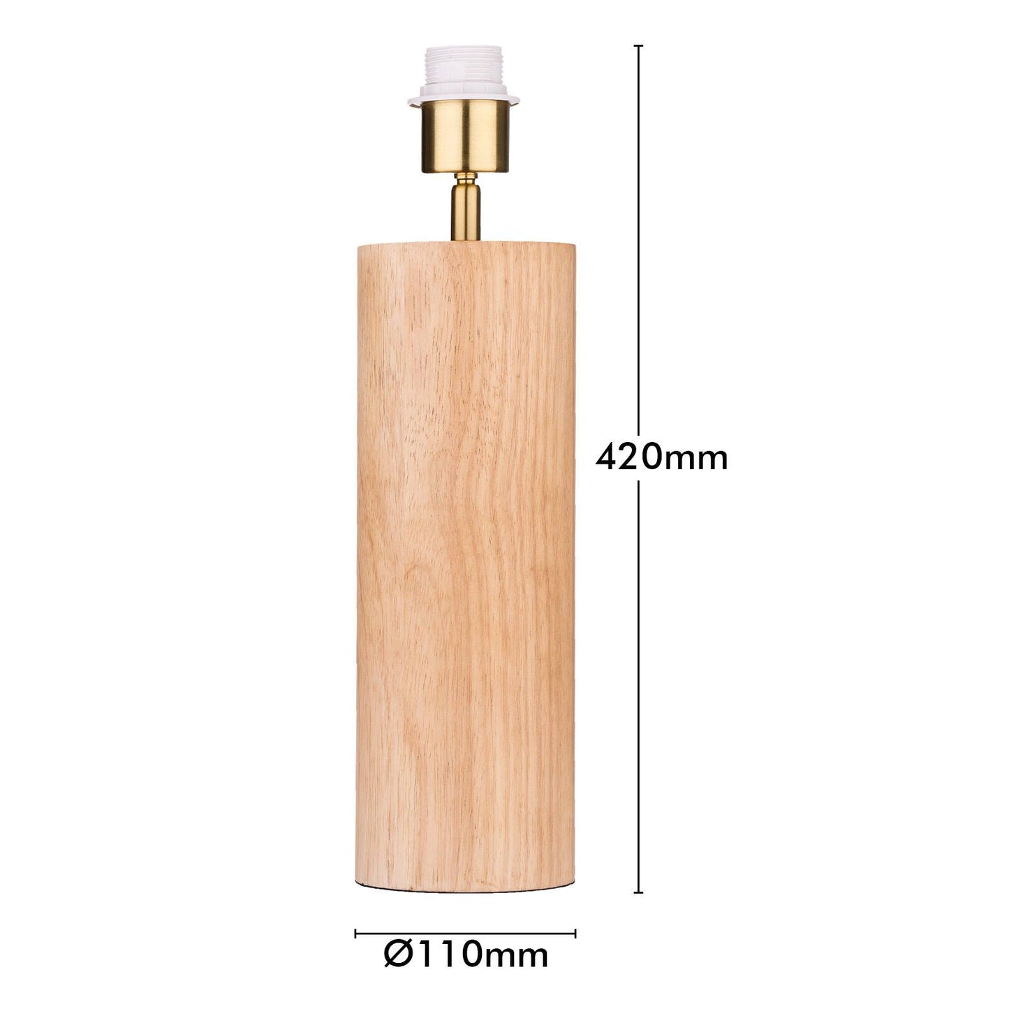 Verve Design Serena Wooden Lamp Base - 110 x 420mm