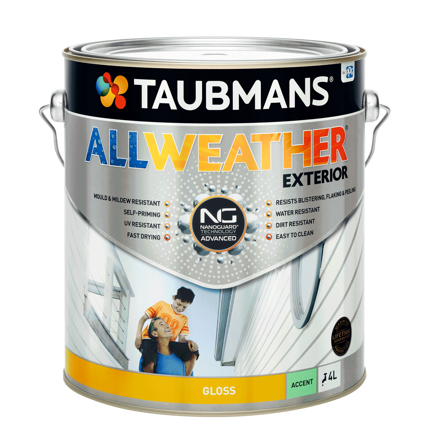Taubmans All Weather Exterior Paint - 4L - Accent - Gloss