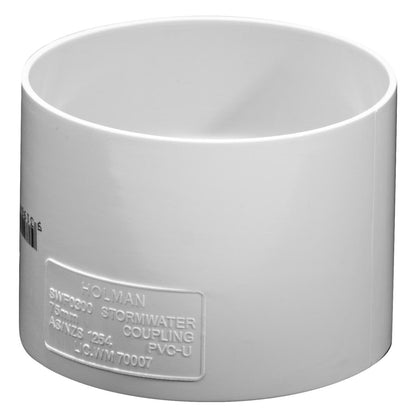 Holman Stormwater Coupling - 75mm - PVC - Watermark Approved