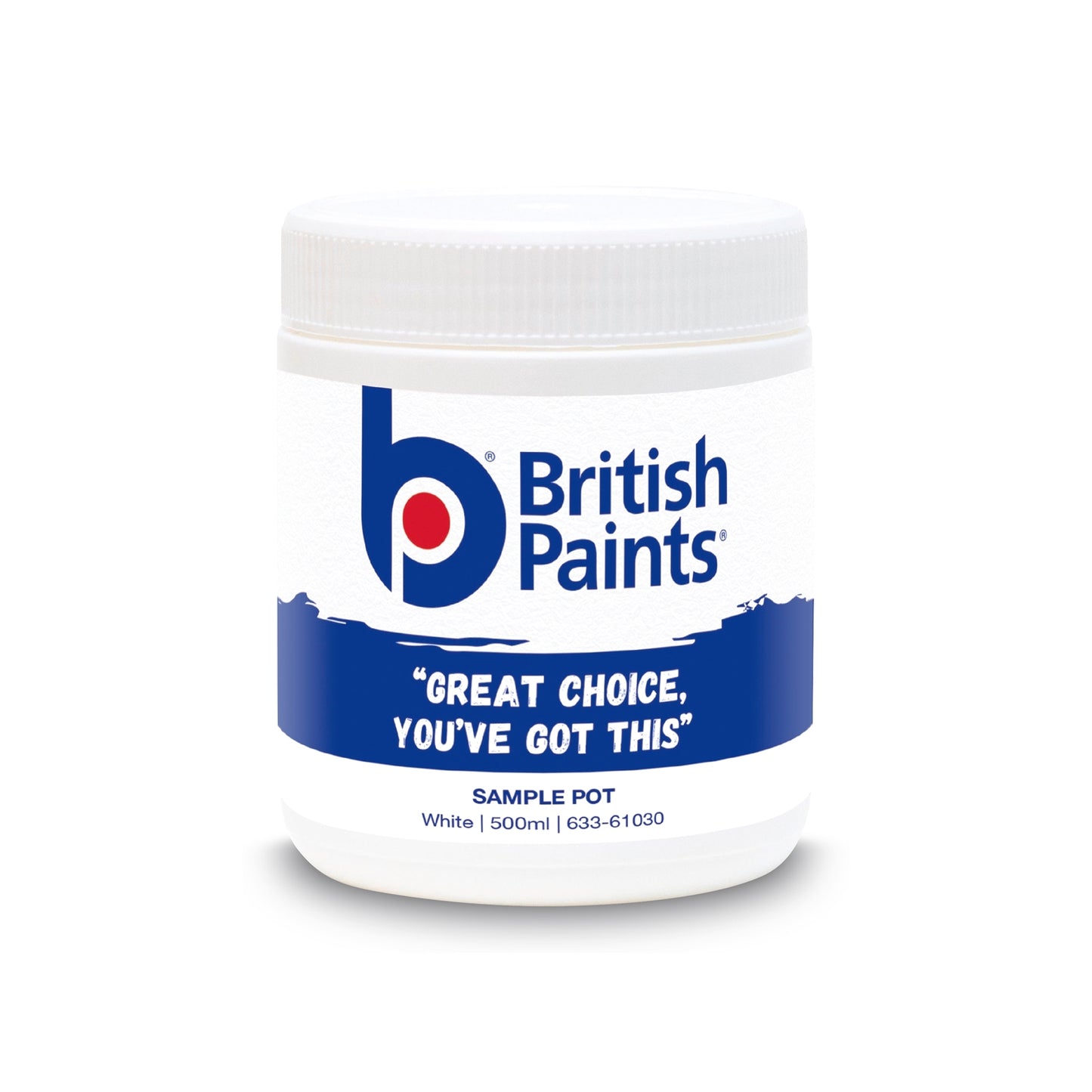 British Paints White Sample Pot - 500ml