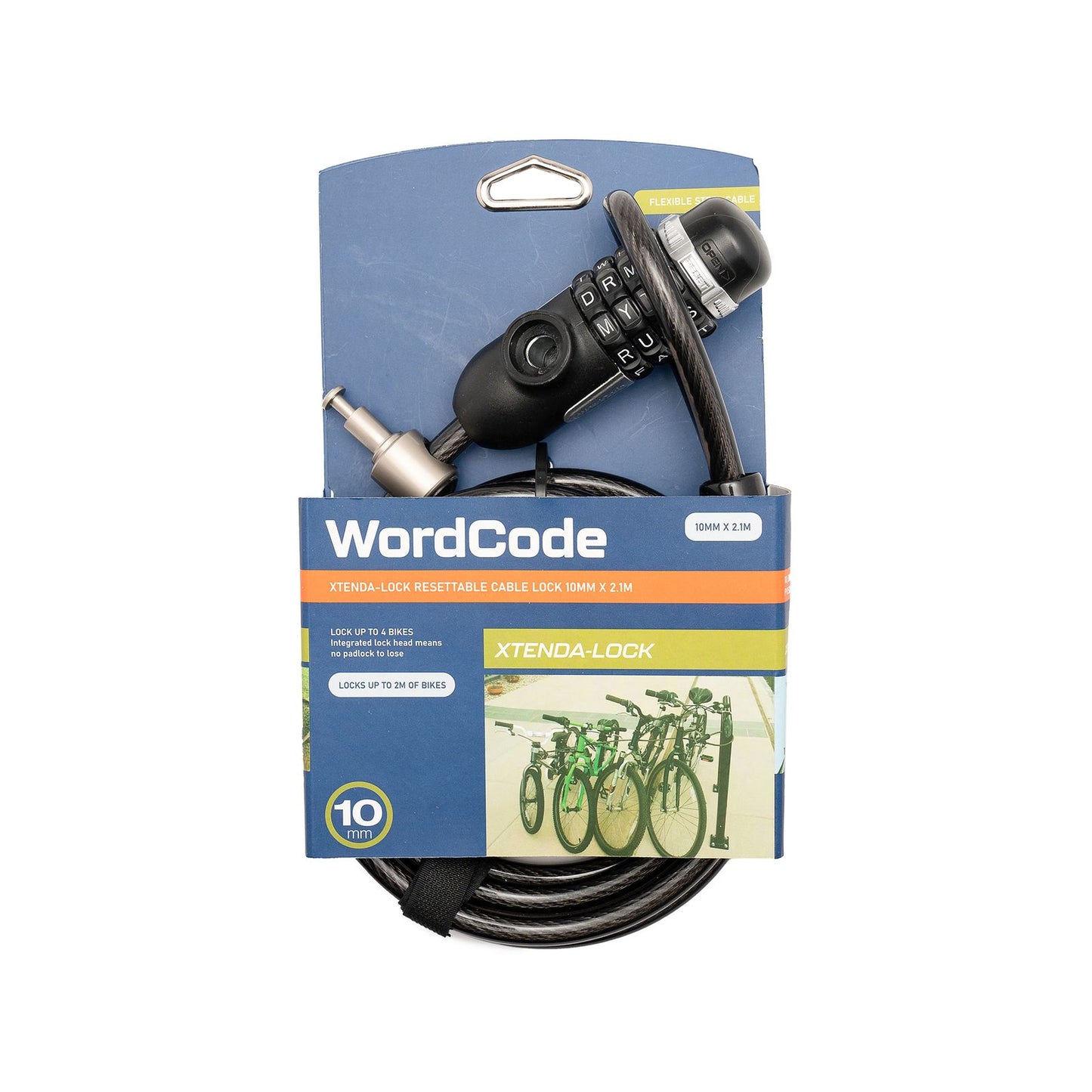 Wordcode Xtenda Resettable Bikelock - 10mm x 2.1m