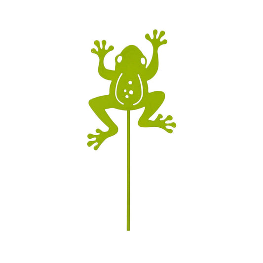 Northcote Pottery Decorative Flat Metal Frog Stake - 17 x 60mm