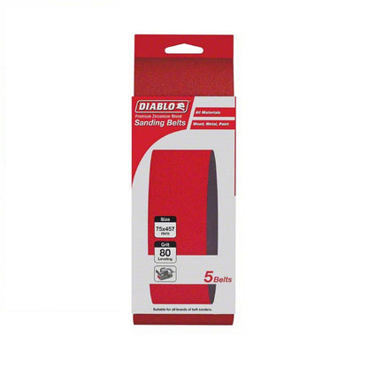 Diablo Abrasive Belt - 36 Grit - 75 x 457mm - 5 Pack
