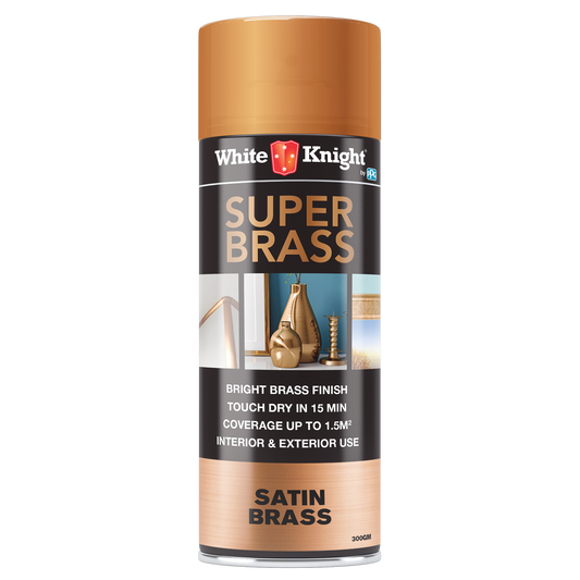 White Knight Super Brass Spray Paint - Satin Brass 300g