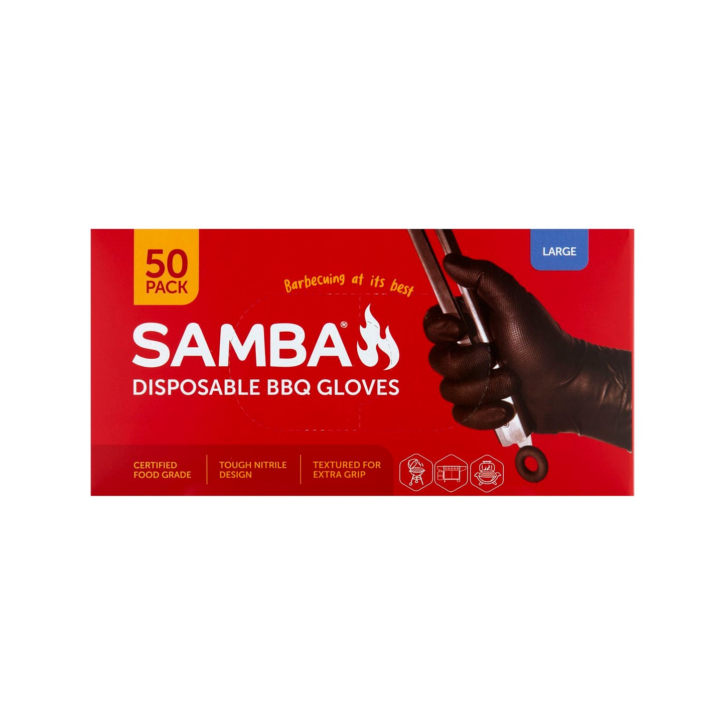 Samba Large Disposable BBQ Gloves - 50 Pack