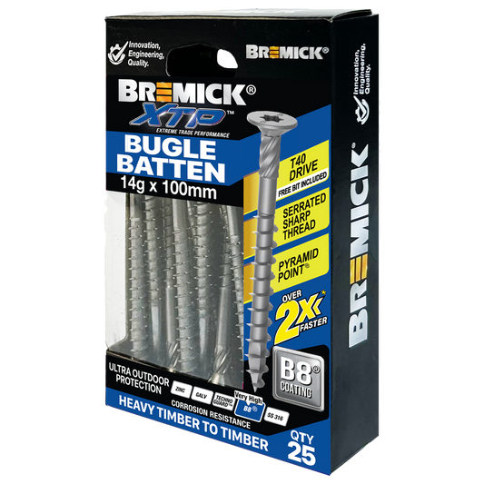 Bremick XTP Bugle Batten - 14g x 100mm - 25 Pack