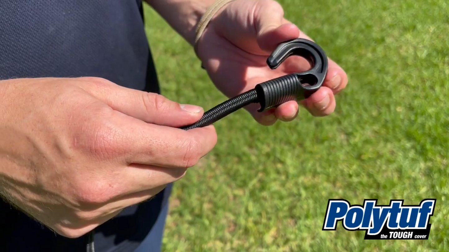 Polytuf Adjustable Bungee Cord - 8mm x 24" - 4 Pack