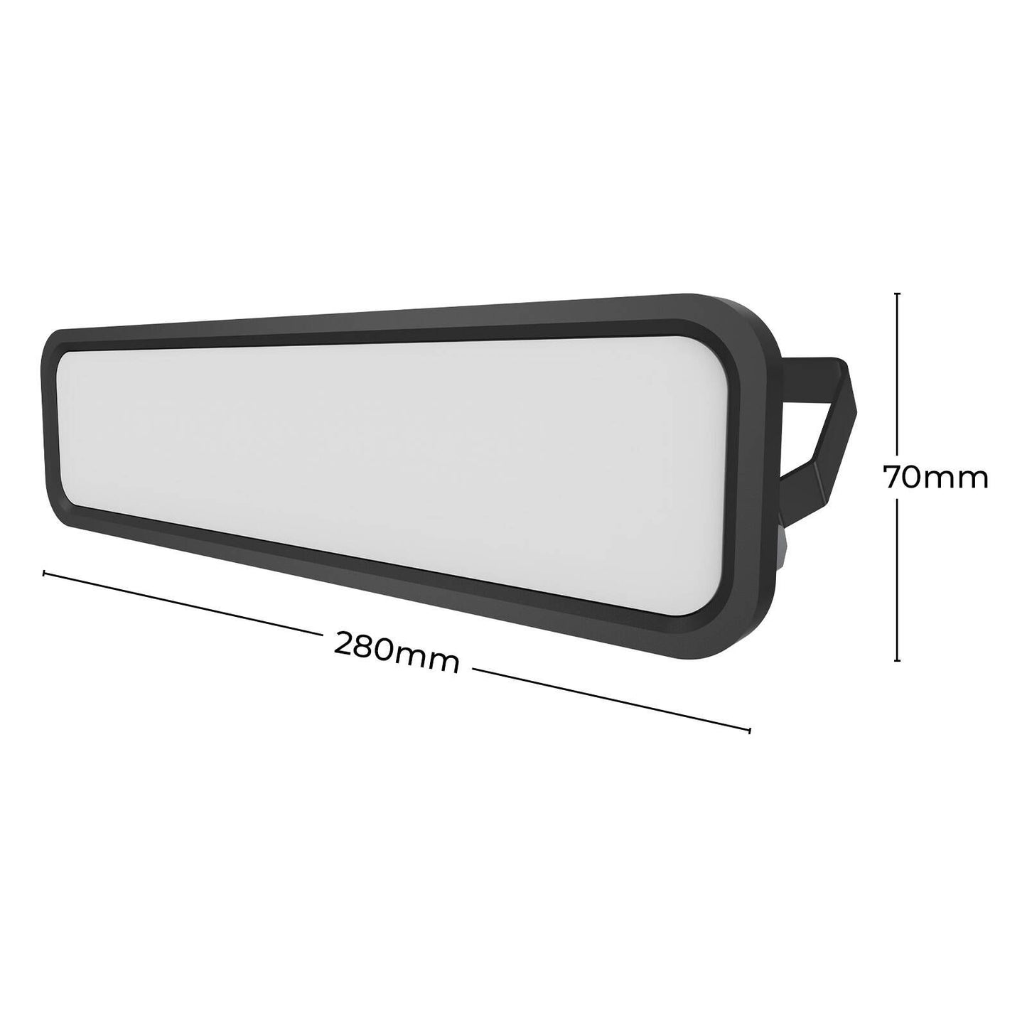 Deta LED Slim Profile Security Flood Light - 30W - 3000 Lumens - Black