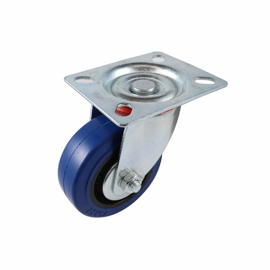 Easyroll Heavy Duty Castor - 75mm - Blue Rubber - Non-Marking