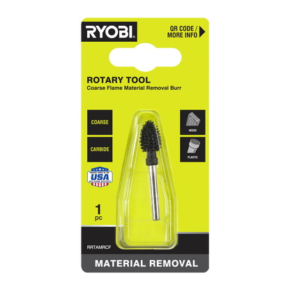 Ryobi Rotary Coarse Flame Material Removal Burr - 51 x 21 x 101mm