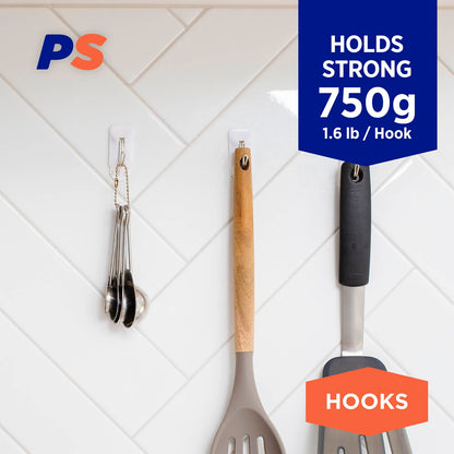 Permastik Medium Kitchen Hooks - 4 Pack