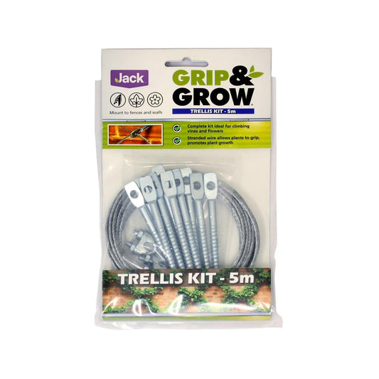 Jack Grip and Grow Trellis Kit 5m Galvanised Wire Strong Support