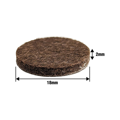 Surface Gard Round Felt Floor Protection - 19mm - 12 Pack - Brown