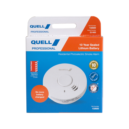 Quell Q1400 Photoelectric Smoke Alarm - 10 Year