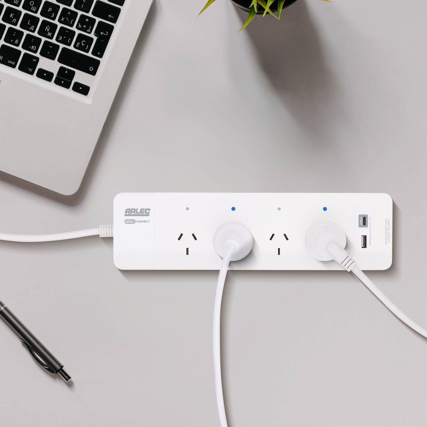 Arlec Grid Connect Smart Powerboard - 4 Outlet - White