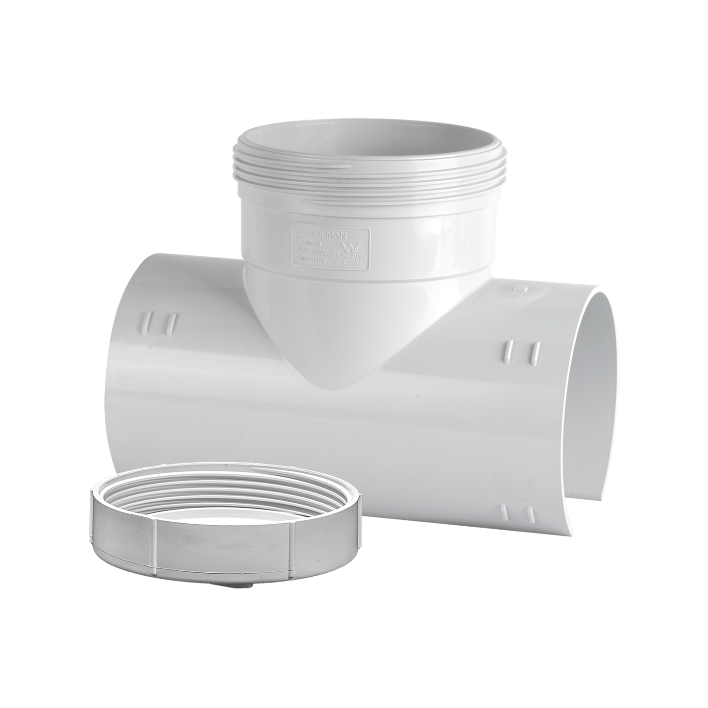 Holman PVC DWV Snap Tee - 100mm