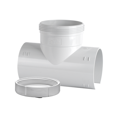 Holman PVC DWV Snap Tee - 100mm