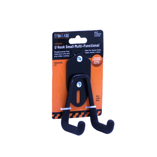 Storease Small Wall Storage System U Hook - 30kg - 60 x 115 x 65mm - Black