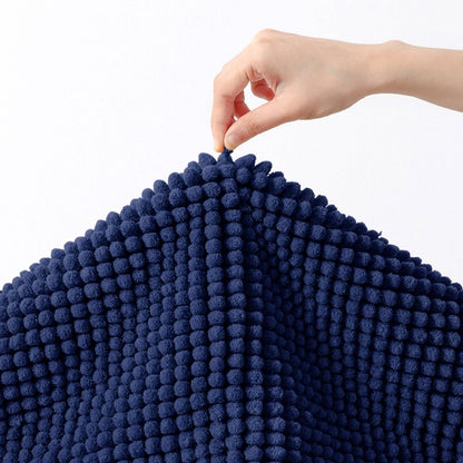Barelli Chenille Bath Mat - 120 x 60cm - Navy
