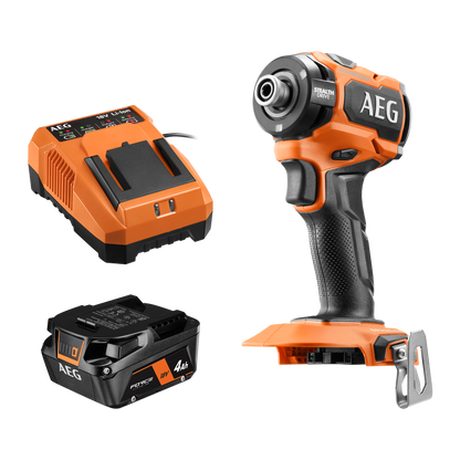 AEG Fusion Stealth Impact Driver Kit - 18V - 4Ah