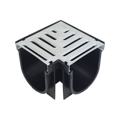 Everhard Easydrain Galvanised Steel Grate and Corner - 171 x 171mm