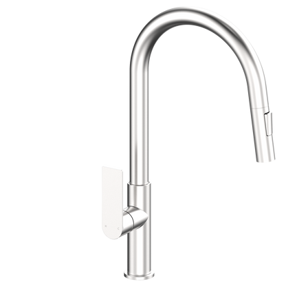 Mondella Brushed Nickel Rococo Pull Down Sink Mixer - 25mm
