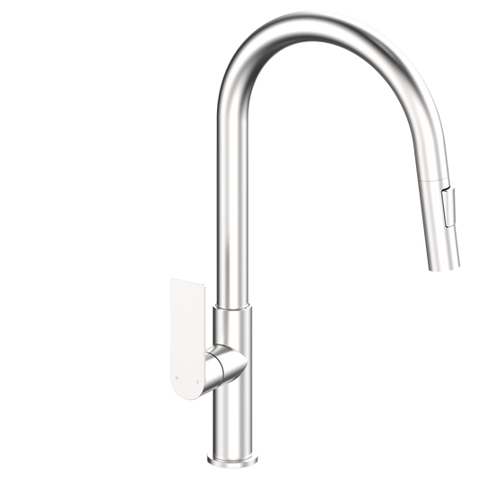 Mondella Brushed Nickel Rococo Pull Down Sink Mixer - 25mm