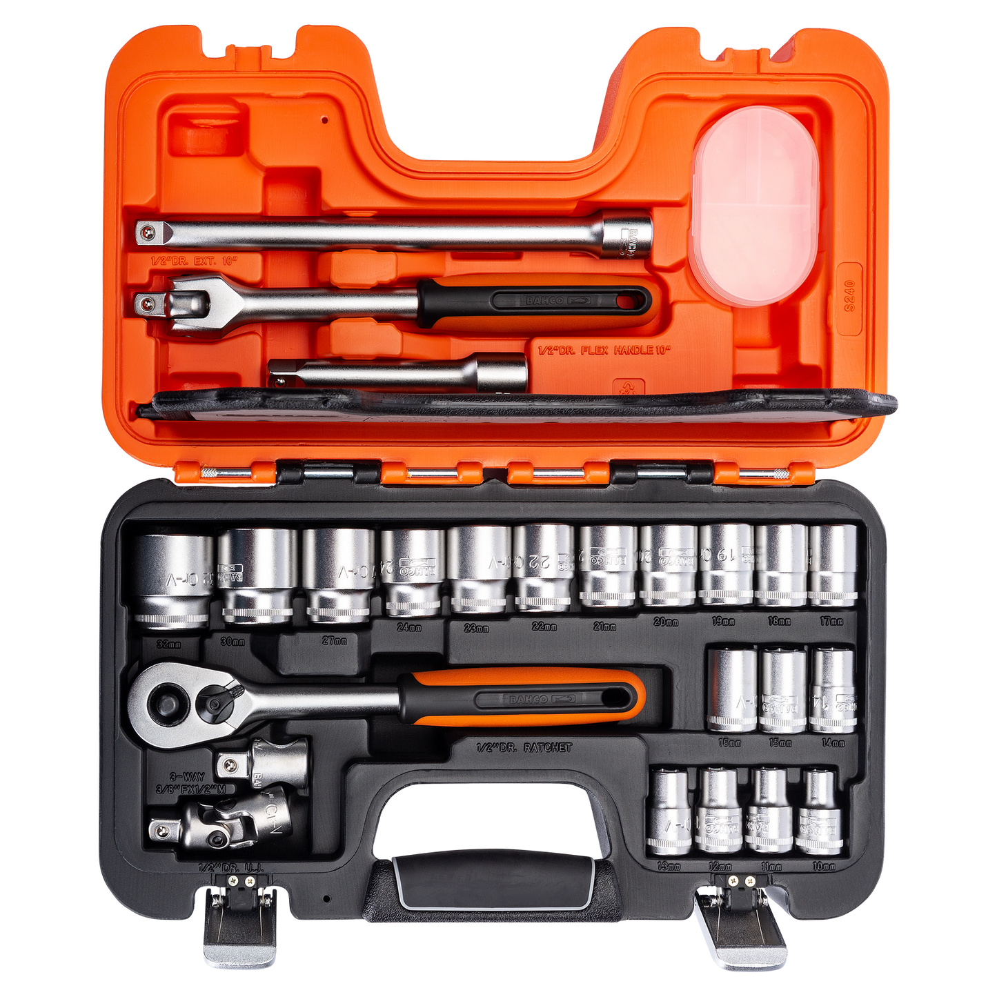 Bahco Square Drive Socket Set - 1/2" - 18 Piece