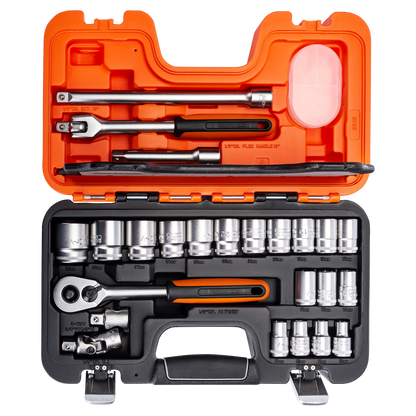 Bahco Square Drive Socket Set - 1/2" - 18 Piece