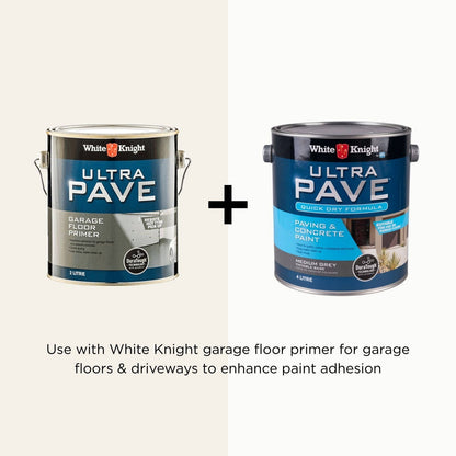White Knight Ultra Pave Quick Dry Concrete Paint - 4L - Medium Grey