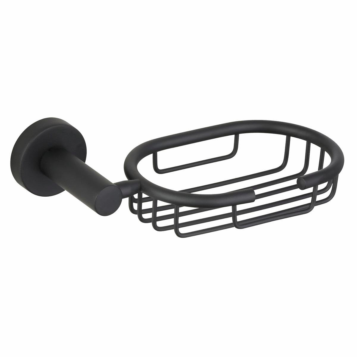 Mondella Matte Black Resonance Soap Basket - 180mm x 50mm x 150mm