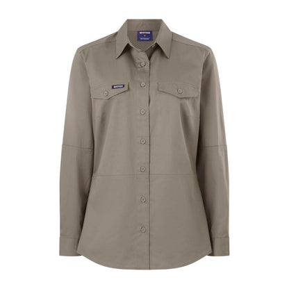 Citeco Womens Long Sleeve Shirt - Size 14 - Khaki